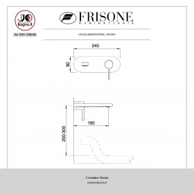 Miscelatore monocomando lavabo a parete UGUALIMADIVERSI KE#3061 - Tecnica