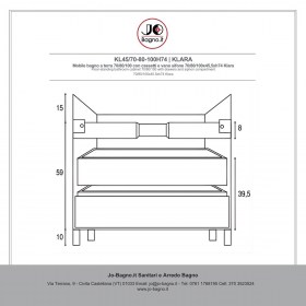 Mobile Bagno a terra con cassetti