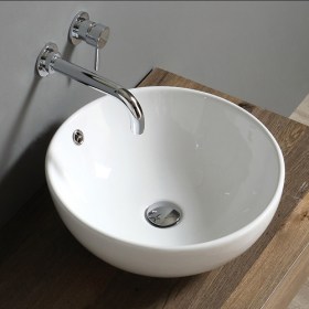 lavabo appoggio circolare Fe 43 in ceramica