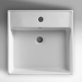 lavabo appoggio quadrato leila 47 in ceramica