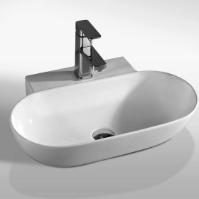 Lavabo appoggio Shira 57 Nero Ceramica