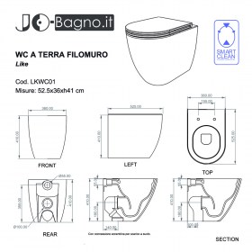 Vaso a terra filomuro in ceramica Like tecnica