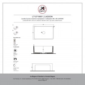 Lavello Cucina ceramica 68 x 48 LAGOON Jo-Bagno.it - Tecnica