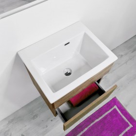 Mobile Bagno Sospeso Profondità 40 - Profondità Interna Vasca in Ceramica 20,5 cm