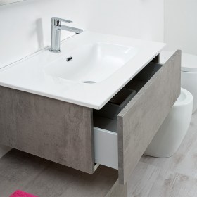 Lavabo Bloom 60/80/100 cm in ceramica da incasso 