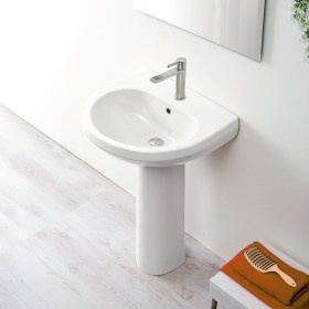 Lavabo colonna Classic bianco da 58