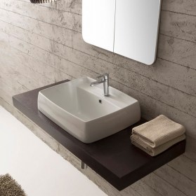 Lavabo incasso 60 Arco Ceramica Scarabeo con ampia vasca in ceramica