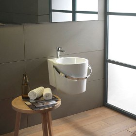 Lavabo sospeso Bucket 40R Ceramica Scarabeo