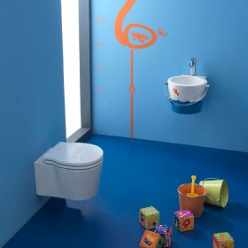 Bagno completo lavabo Bucket sospeso Decoro Jumping Fish