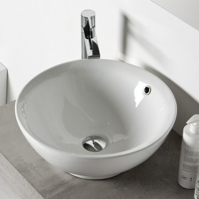 Lavabo In Ceramica Tondo 42x42 GAVIL