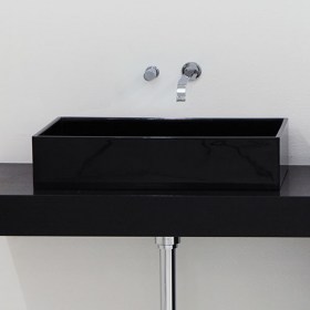 Lavabo appoggio cm 60 Crystal-Tech Serie Box Ceramica GSG