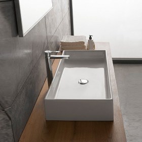 Lavabo appoggio Teorema 80 scarabeo ceramiche