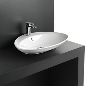 Lavandino Lavabo Design Appoggio Fuori 3 in Ceramica 63x47xH13 cm Lavandino Lavabo Design Appoggio Fuori 3 in Ceramica 63x47xH13 cm
