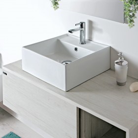 Lavabo appoggio Ceramica Quadrato 41x41 Alex