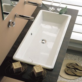 Lavabo incasso Gaia 80 scarabeo ceramica