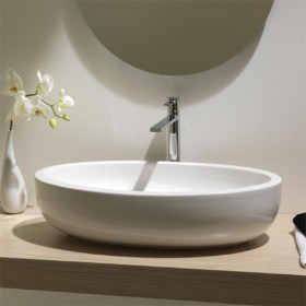 Lavabo Planet ovale grande d'appoggio scarabeo ceramica