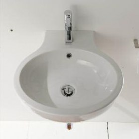 Lavabo ovale piccolo sospeso Planet Scarabeo Ceramica