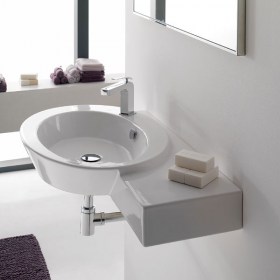 Lavabo sospeso cm 87 Wish in ceramica Scarabeo Ceramica