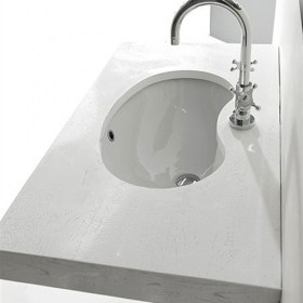 Lavabo sottopiano 59x39 Sagomato kieko ceramica