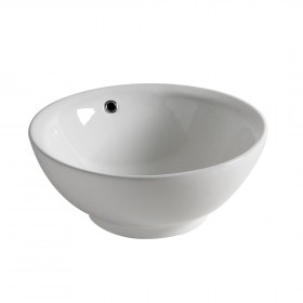 Lavabo In Ceramica Tondo 42x42 con Troppo Pieno GAVIL