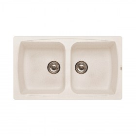 Lavello Cucina Fragranite 86x50 reversibile doppia vasca - Avena