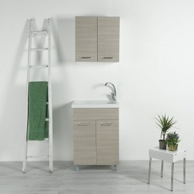 Lavatoio in ceramica 61x60 Lago con mobile Beige