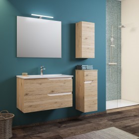 Mobile bagno sospeso 60 cm con specchio e lampada Grace2 (COMBINAZIONE 1)