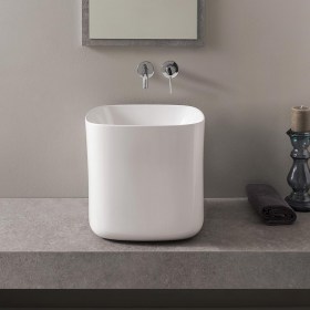 Lavabo da appoggio quadrato 42x42 H40 Moon Scarabeo Ceramiche