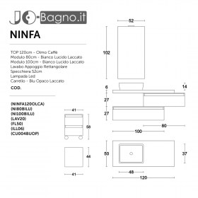 tecnica composizione Ninfa 2 120 cm 