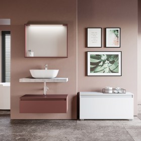 composizione bagno con lavabo appoggio Ninfa4 80cm 