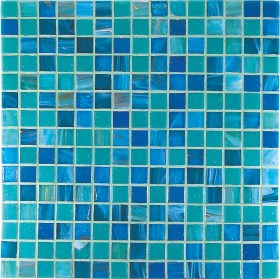 P5 Acquamarina Mix Mosaico in Pasta di Vetro PROJECT PLUS e BRONZE MIX