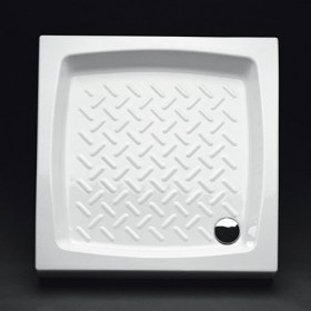 Piatto Doccia Contract 90x90 in ceramica bianca h11 Nero Ceramica