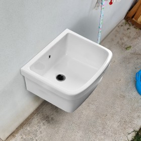 Vasca lavatoio MEXICO in ceramica 60x45 tutta vasca ideale da interno ed esterno