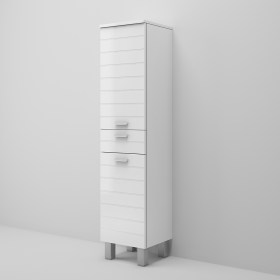 Colonna bagno economica da 154 cm con ante e cassetto Rigo