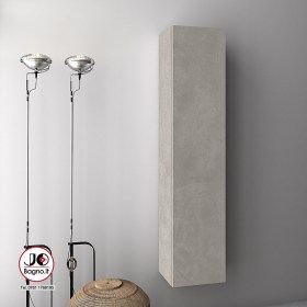 Colonna bagno reversibile h160 cm con ripiani MARTINA - Pietra Avana