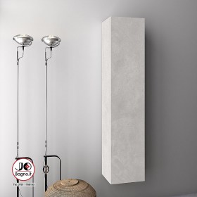 Colonna bagno reversibile h160 cm con ripiani MARTINA - Pietra Bianco