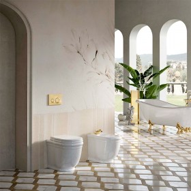 Sanitari bagno filomuro Ellade Hidra Ceramica