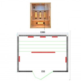 Sauna infrarossi 3 persone TECLA tecnica