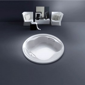 Vasca circolare 182 x 182 resina PERLA