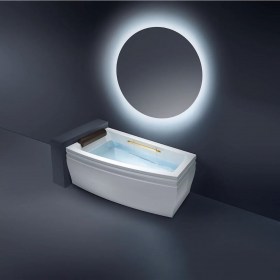 Vasca angolare 160 x 90 resina BIANCA 1690