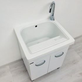 Lavatoio Pilozzo 42X38 in ceramica bianco - Ceramiche De Paola