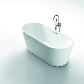 Vasca da bagno freestanding viterbo ovale prospettiva