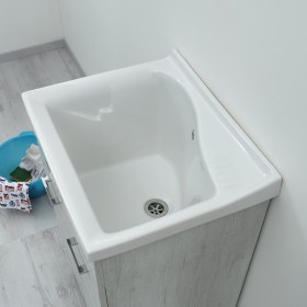 Lavatoio in ceramica quadrato Ideal Standard Dolomite Lago 61x60 