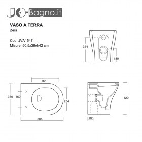 Wc a terra filomuro Zeta scheda tecnica