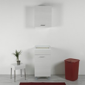 Mobile con lavatoio 45x50 Venere finitura Bianco Rigato