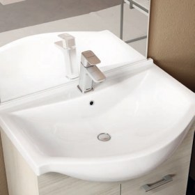 lavabo in ceramica con mobile a terra per collezione Gaia1 da 65