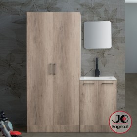 Arredo Lavanderia 140 con Mobile Porta Lavatrice