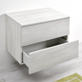 Base Klara Sospesa 70/80/100 cm Profondità 46 - Olmo Bianco / Naturale/Scuro/Cemento