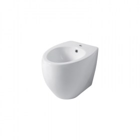 bidet a terra filomuro 38x56 Ovo in ceramica Bianca