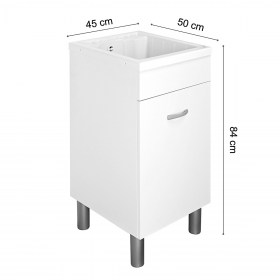 Mobile lavatoio BUCKET 45x50 Bianco Misure